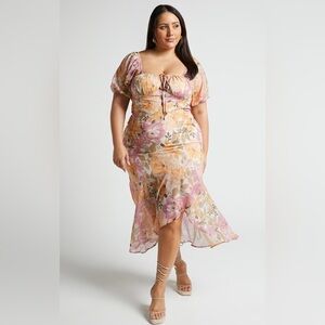 Showpo Multicolor Dress with Puff Sleeves